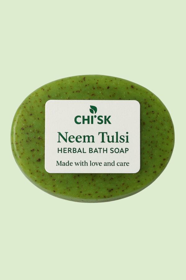 CHI'SK Neem Tulsi Herbal Soap – Herbal Bathing Bar for Acne & Glowing Skin